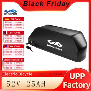 Originele 48V Elektrische Batterij 52V 25AH Ebike Batterij Polly Onderbuis Bateria 40A BMS 500W 750W 1500W 18650 Mobiele BBS02 BBS03 BBSHD