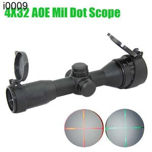 Origineel 4x32 Aoe Red Tactical en Green Illumined Mil Dot Scope Hunting Multi Coating Optics Compact Scope