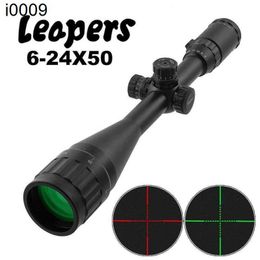 Originele 6-24x50 Leapers Aol Hunting Scope Optica Riflescope Mil Dot vergrendeling Reset Riflescopes voor Rifle Air Guns Reflex Sight