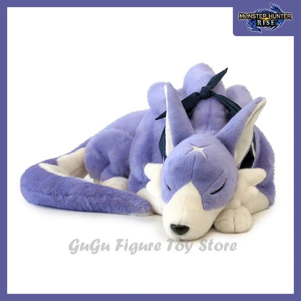 Original 60 cm Monster Hunter Rise Palamute muñecos de peluche almohada suave Plushie peluche juguete Kawaii lindo juguete regalo de Navidad 240115