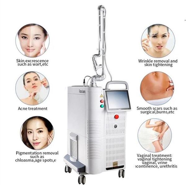 Original 60w Co2 Fractional Laser Machine RF Métal Tube Vieille Cicatrice Vergetures Rides Remover Peau Lifting Rajeunissement De La Peau Vaginal Serrer Laser Beauté Machine