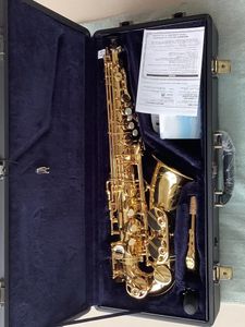 Original 82 estructura uno a uno modelo abajo E-tune profesional Alto saxofón latón chapado en oro tono de grado profesional