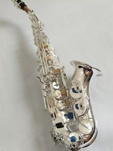 Saxophone soprano professionnel incurvé en B, modèle de structure Original 901, tout en argent, en plaqué or haut de gamme