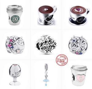 Original 925 Silver Dancing Queen Wine Coffee tasse de tasse de tasse en ajustement Silver 925 Bracelet ACCESSOIRES FEMMES DIY BIJOURS4619722