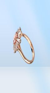 Origineel 925 Silver Flower Ring Asscher Cut gesimuleerde diamant bruiloft verloving Cocktail vrouwen topaz ringen vinger fijne sieraden2733633581