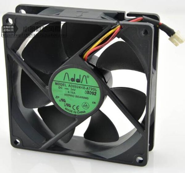 Original ADDA AD0924HX - A72GL 24V 0.15A 9CM 9025 Ventilador de refrigeración inversor de 3 líneas