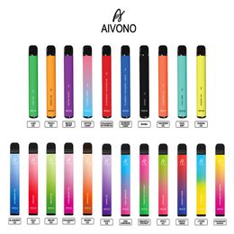 Original AIVONO AIM PLUS 800 bouffées de cigarettes électroniques 550mah capacité 3.2ML barres de vape jetables 5% 2% 0% vaporisateur Pod