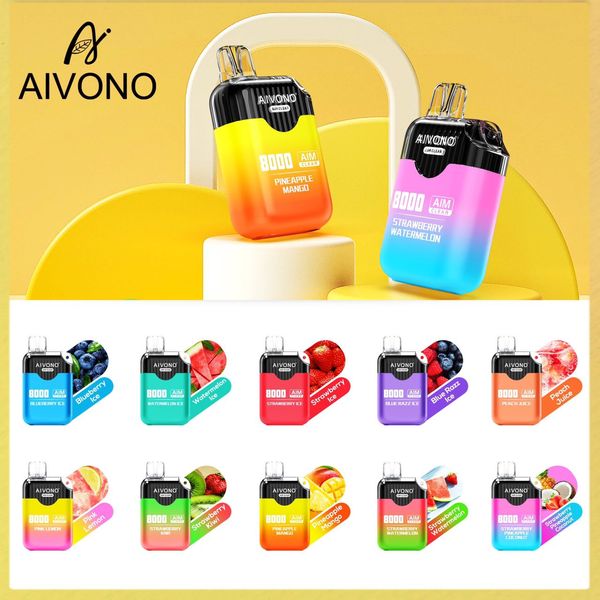 Original Aivono 8000 Puffs Vape Pen Pod Lost Mary Cigs Caja de Vape desechable Diseño Venta al por mayor I Vape Precio bajo de fábrica