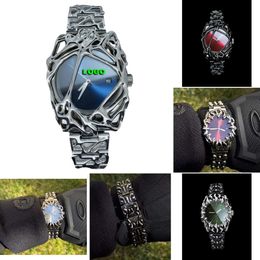 Originele Alabaster gesmolten roestvrijstalen saffier Crystal Watch onregelmatige high -end ingelegd niche design horloge