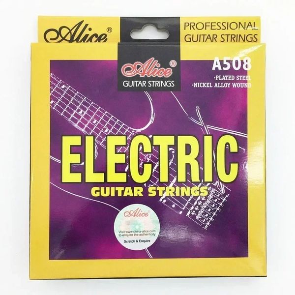 Alicas originales AE530 Cordizas de guitarra eléctrica 1st-6th Light Super Light Extra Light Nickel Alloy Set Full Set Hexagonal Core