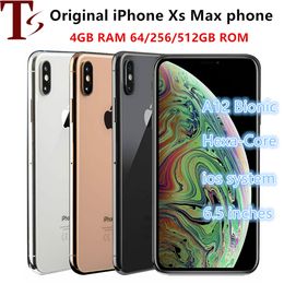 Originele Apple iPhone XS Max Telefoon 6.5 "iOS ontgrendeld 4 GB RAM 64 GB/256 GB Gerenoveerde smartphone 5 stcs