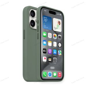 Étui d'origine en silicone Apple pour iPhone 15 Pro Max avec housse Magsafe charge magnétique sans fil pour étuis iPhone 15 Plus