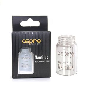 Originele Aspire Nautilus mini 2ml Vervanging Pyrex Glazen Buis Voor Aspire mini Nautilus Tanks Verstuiver Clearomizer Glassomizer Authentiek