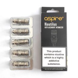 Aspire d'origine Nautlus BVC Bobine 1,8Ohm 1,6Ohm 0,7 ohm Bobines de remplacement pour Aspire Nautlustank