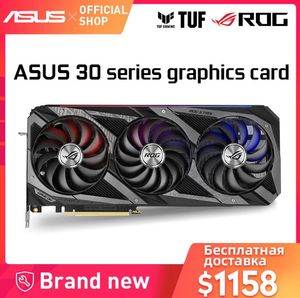 Originele ASUS -kaart Nieuwe RTX 3090TI 3090 3080TI 3080 3070TI 3070 3060TI 3060 24G 12G 10G NVIDIA GRAFISCHE KAART RTX3080 Gaming Videokaarten GDDR6X