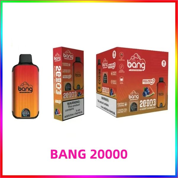 Original Bang 20000 20K Puff 20000 20K Pantalla inteligente desechable recargable Cigarrillo electrónico con batería de 650 mAh 25 ml Precargado bang 18000 bang box bang 15000