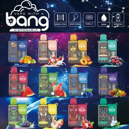 Bar Bang Original BC9000 Boîte à vape jetable écran intelligent 9K Puffes 16 ml CARTRIDGES PAR FILED POD 650mAH