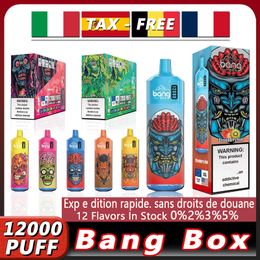 Originele Bang Box 12000 trekje 12K wegwerp e-sigaret 0%2%3%5% concentratie 12 smaken 20ml 850mah batterij Voorgevulde Pod Mesh Coil e-sigarettenpen Duty-free Europa