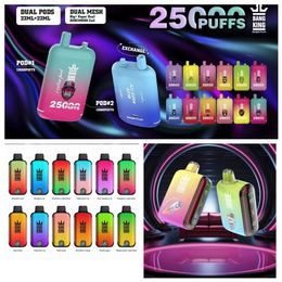 BOX Bang d'origine 25000 Puff 25k Vape jetable Vape 9000 Puffes en mode Pluse 18000 Puffes en mode CARTRILDES PRÉFULTÉ