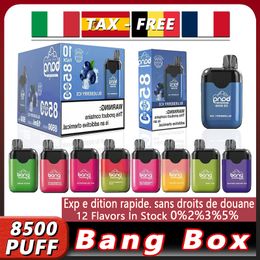 Originele Bang Box 8500 trekje Wegwerp e-sigaret 0%2%3%5% concentratie 12 smaken 18ml 550mah batterij Voorgevulde Pod Mesh Coil e-sigarettenpen Duty-free Europa