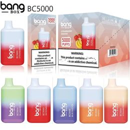 Originele Bang Box BC5000 Wegwerp Vape 13 ml Voorgevuld 5000 Rookwolken Desechable E Sigaret Bangbox 5K Pod Apparaat 24 Smaken