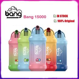 Bang15000 Puff 15000 Vapes jetables stylo E cigarette 0% 2% 3% 5% Vaporisateur Recharge rechargeable 650mAh Batterie Préfilée 23 ml CARTRIE