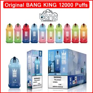 Original Bang King 12000 Puff Vapes desechables Pen E Cigarrillo 0% 2% 3% 5% Vaporizador Recarga Malla Bobina Vape Pen