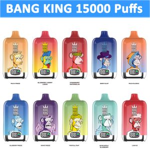 Original Bang KING 15000 Puffs 15k vape stylo vapoteur jetable 10 saveurs 650mah batterie rechargeable 25ml Pod maille bobine vaper E-Cigarette 0/2/3/5%