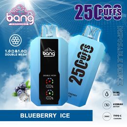 Original Bang King 25000 Puffs 25k Vape E-cigarettes Vape Vapes Appareil électronique 46ml Vape Pré-rempli Vs Bang Box 18000 18K 20000 20K Puff 25K Puffes