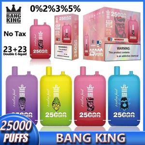 Originele Bang King 25000 Puff 25K Wegwerpvape E-Cigarettes op pluse-modus 18000 Puffs op reguliere modus Voorgevulde cartridges Pod 600mAh Vaper 25K Puff vape