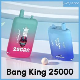 Original Bang King 25000 Puff E-Zigaretten 23 ml 0,8 Ohm Mesh Coil 0 % 2 % 3 % 5 % Batterie 650 mAh sans batterie 23 Geschmacksrichtungen Einweg-Vape-Pen-Puffs 25k