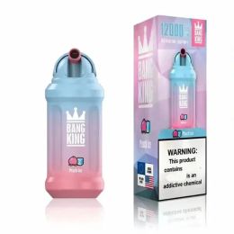 Originele Bang King Max 12000 Rookwolken Wegwerp Vape E-sigaretten Pen 23ml Pod 650mAh Oplaadbare batterij Voorgevulde mesh-spoel Vaporizers Authentieke groothandel