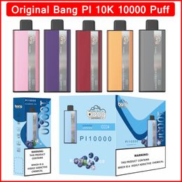 Originele Bang PI 10K 10000 Rookwolken Vaporizers Wegwerp Vape Pen 10 Smaken 15ml Pod Oplaadbare Batterij 500mAh Mesh Coil Elektronische Sigaretten 0/2/3/5%