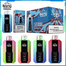 Originele knal puff 25k wegwerp vapes druivensap vaper oplaadbaar 30 ml e-vloeistof 650 mAh batterij mesh mesh spoelbalk digitaal smart lcd-scherm elektronisch elektronisch