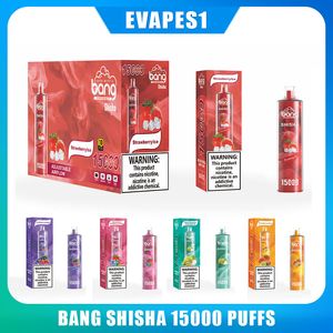 Bang Bang Shisha 15K Puffs Disposable Vape Pen King 15K CARTRIDGES POD 600 MAH RECHARGERABLE BATTERIE LED KIT COULEUR LEIL BOX BAND 12K 15K PUFFS 20K Bang King Vapme