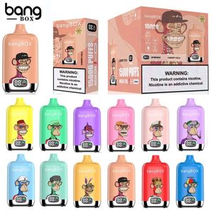 Original Bangbox 15000 Puffs Vape desechable digital 15K Bobina de malla 25 ml Dispositivo de vapeo precargado E Cigarrillo con pantalla LED Desechable Bang Box