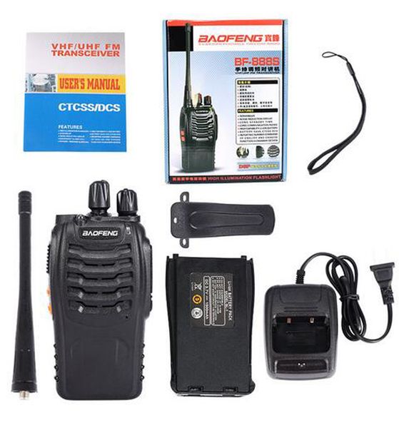 Original Baofeng BF-888S Walkie Talkie portátil de mano VHF UHF 5W 400-470MHz BF888s Radio de dos vías Radio práctica