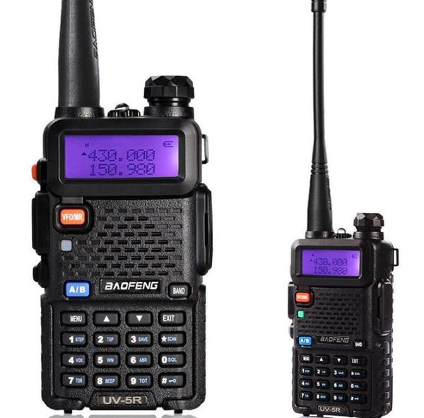 Original BAOFENG UV-5R transceptor de doble banda UV5R Radio bidireccional Walkie Talkiea BF-UV5R con auriculares gratis