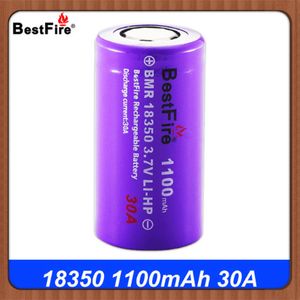 Batterie au lithium d'origine BestFire 18350 batterie rechargeable 1100mah tête plate 30A 3.7V batterie d'alimentation