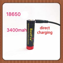Originele BestFire 18650 USB direct opladende lithiumbatterij met ingebouwde laadbeschermingskaart 3400mAh 3.7V