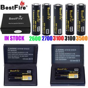 BATTERIE BETTRE BESTFIRE ORIGINAL IMR 18650 Batterie 2600mAh 60a 2700mAh 50A 3100mAh 3500mAh 40a Drain Doudure de lithium Rechargeable Batchons noirs Emballage Géné