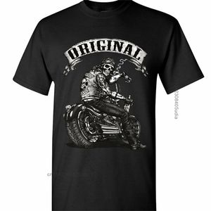 T-Shirts originaux avec crâne de motard pour hommes, Design d'été, Ride Or Die Route 66, moto Mc, 220323