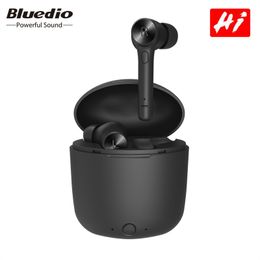 Original Bluedio Hi TWS sans fil Bluetooth écouteur 5.0 stéréo basse son écouteurs intra-auriculaires avec boîte de chargement casque de sport pour tous les téléphones