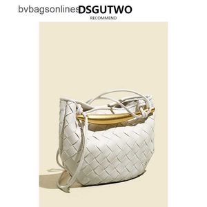 Original Bottegs Venetas sd Jodie Bag DSGUTWO 2024 Premium niche design pur sac tissé à la main femme cuir sardine texture polyvalent 57MY