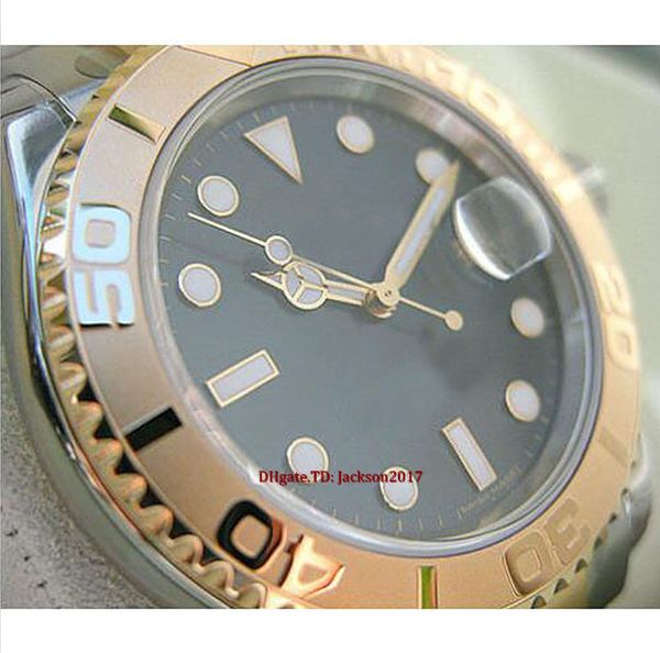 Caja original certificado Casual Modern Men's Watches 16623 Mens Steel Gold Time Lapse Bisel BLUE DIAL 40MM