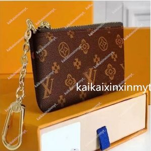 Originele doos Datum Code Portemonnee Houder S Designer Eity Draagbare Sleutel Pouch Portemonnee Klassieke Man Vrouwen Munten Sleutels Ketting Tas Beroemde