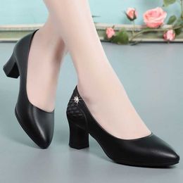 Box Box Cuir authentique femme Designer Dress Shoes High Heels Womens S Pumps Lady Shoes CM Talon Fashion Business Femmes Vobes Jobes Coussins de bureau robes S UITS ES