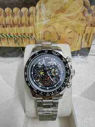 Originele doos heren mechanisch 2813 panda dial horloge heren cosmograph horloges mannen 116500 keramische ring 116506 volledige stalen polshorloges 202365