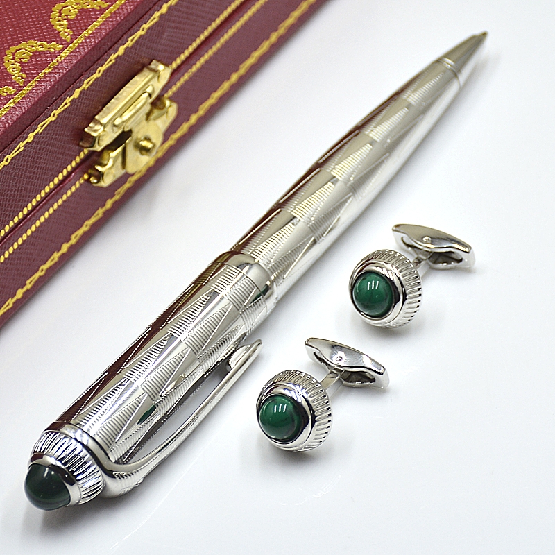 Chariots de stylo cadeau de Noël de luxe Brandage de stylo à balle en métal.
