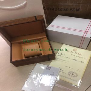 Boîtes originales certificat montres pour hommes boîte 500916 avec certificat sac à main portugais avec papier cadeau pour Boxes191N